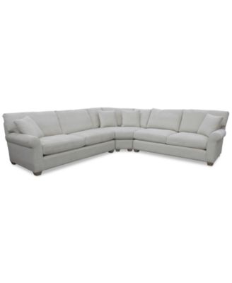 Macy's Reiter Fabric Sectional Collection Exclusively At Macys In Linen