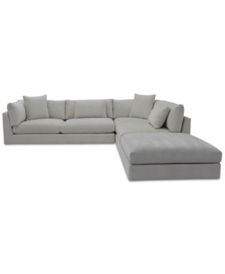 CLOSEOUT! Merten 3-Pc. Fabric Sectional Sofa, Exclusively at Macys