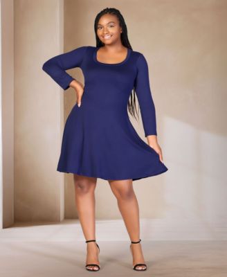Plus Size Flared Dress