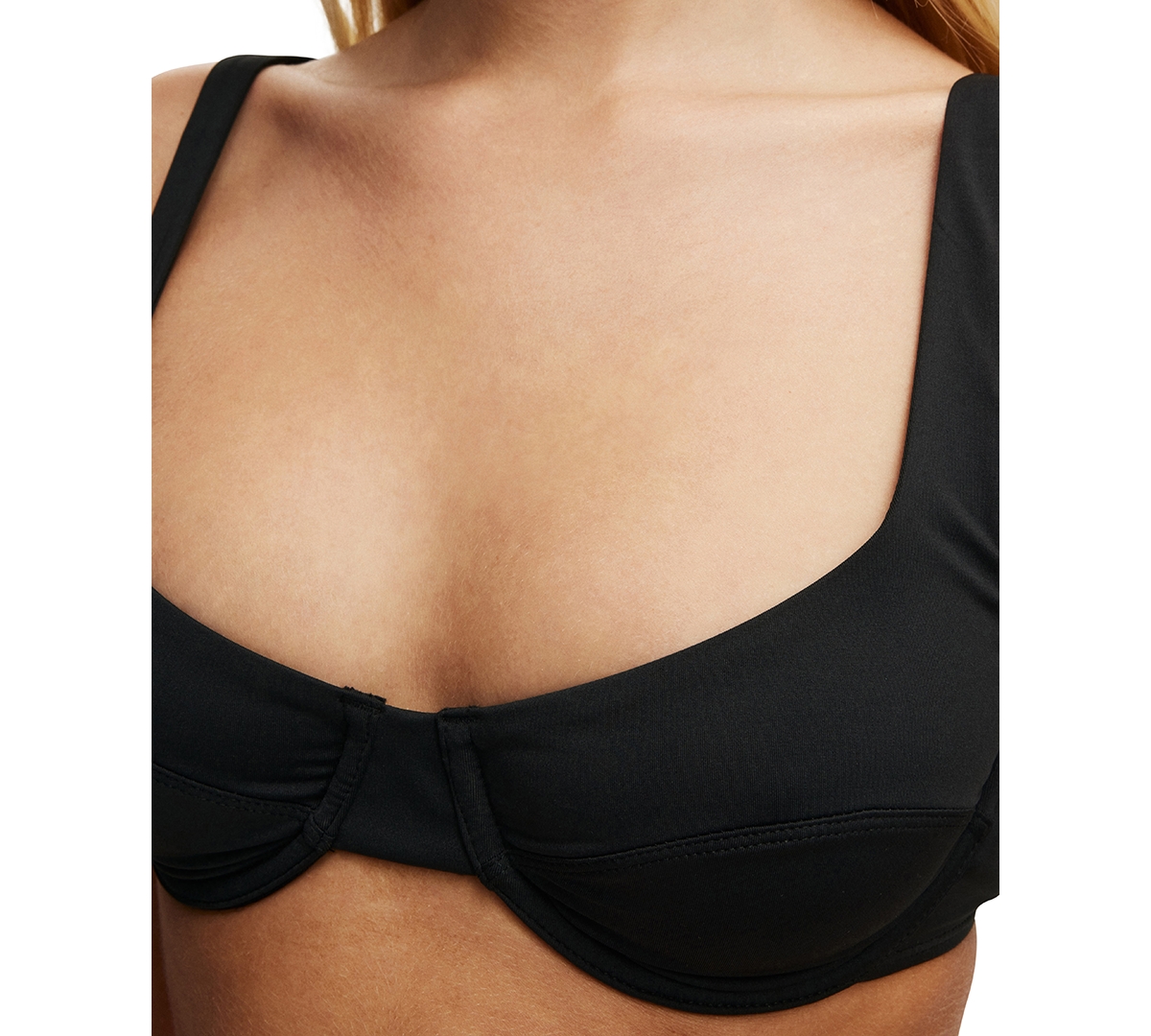 COTTON ON WOMEN'S UNDERWIRE BALCONETTE BIKINI TOP 