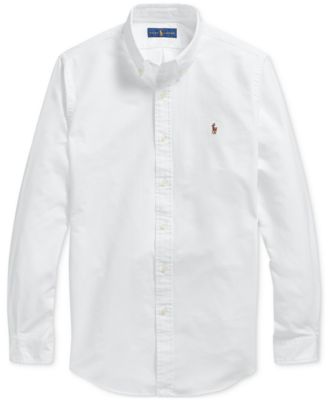 【送料関税込】Polo Ralph Lauren Custom Fit Oxford Shirt Polo Ralph Lauren Men's Custom Fit Oxford Shirt - Macy's