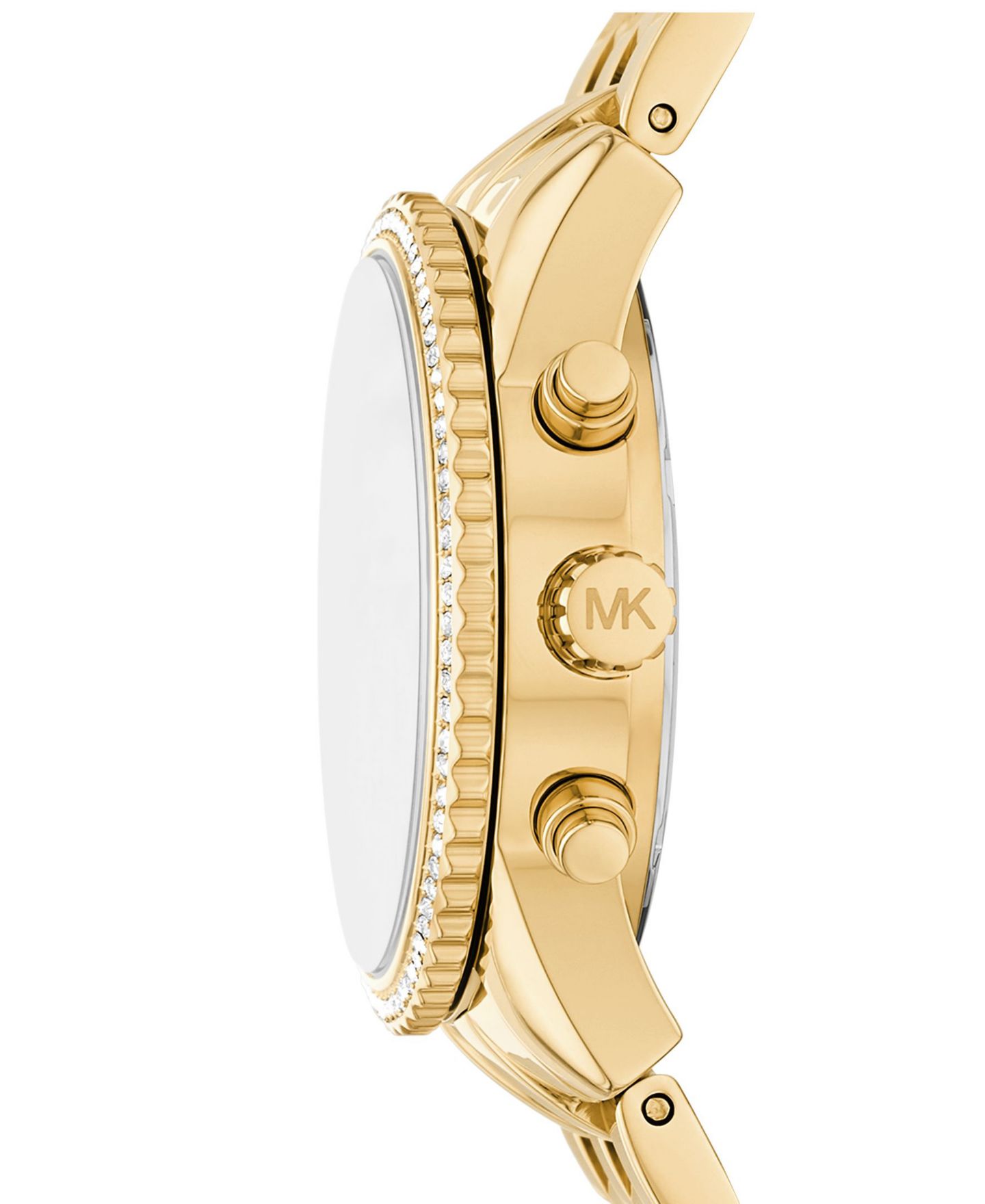 Женские часы Michael Kors Mini Bryant Chronograph Gold-Tone Stainless Steel Watch, 35mm — фото 2