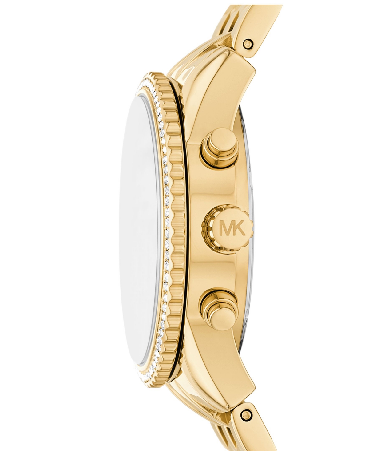 Michael Kors Women's Mini Ritz Chronograph Gold-tone Stainless Steel Watch, 35mm In Gold-tone