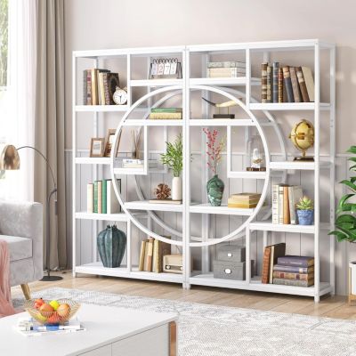 9-Tier Bookshelf, Freestanding Tall Bookshelves Display Shelf Storage Organizer with 9-Open Storage Shelf for Living Room, Bedroom
