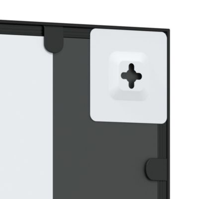 Wall Mirror Black Glass 19.7 x 39.4 in Wall mounting