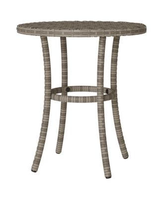 3 Piece Bistro Set with Cushions Gray Poly Rattan