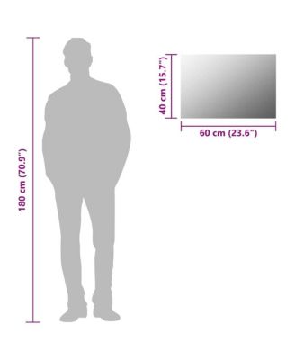 Wall Mirror 23.6"x15.7" Rectangular Glass