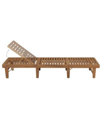 Sunbed Natural wood Solid acacia wood, oil finish Standard