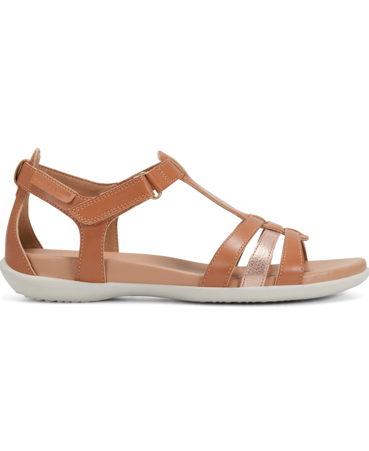 EASY SPIRIT WOMEN'S LEIA ROUND TOE STRAPPY FLAT SANDALS 