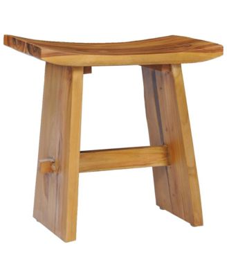 Stool Teak Solid teak wood Compact Durable Stool Rectangular