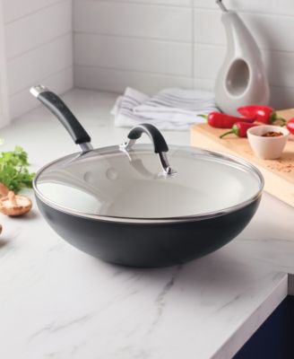 Cucina Ceramic Nonstick 11" Stir Fry Pan with Lid