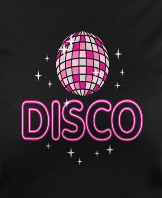 Plus Size Disco Ball Graphic Crew Neck Top