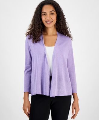 Women's Lurex A-Line 3/4-Sleeve Cardigan
