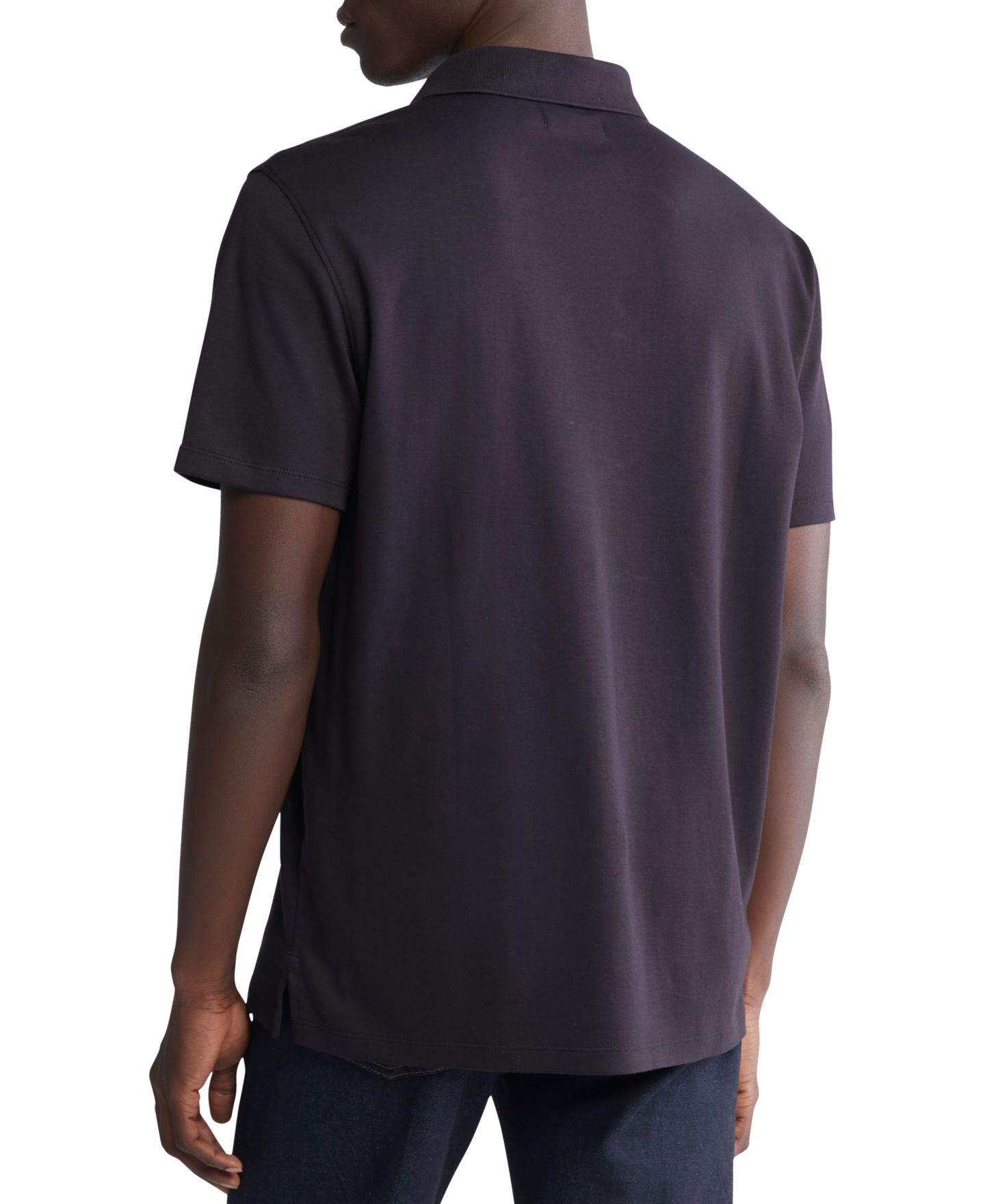 Мужское поло Calvin Klein Supima Short-Sleeve Polo Shirt, цвет: Чёрный — фото 2