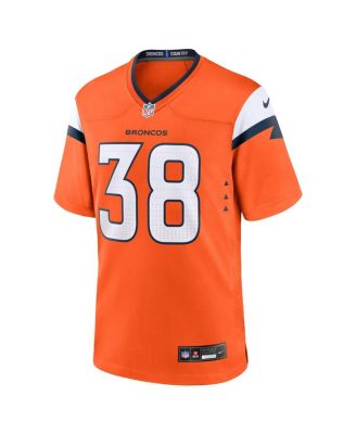 Men's Jaleel McLaughlin Orange Denver Broncos Team Game Jersey