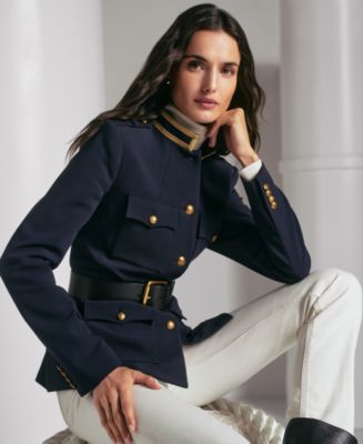 Lauren Ralph Lauren Women's Metallic-Trim Twill Jacket Macy's