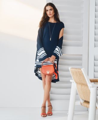 ラルフ・ローレン Lauren Ralph Lauren Petite Two-tone Short-sleeve Sweater レディース Swe Women's Lauren Ralph Lauren Petite Two-tone Short-sleeve
