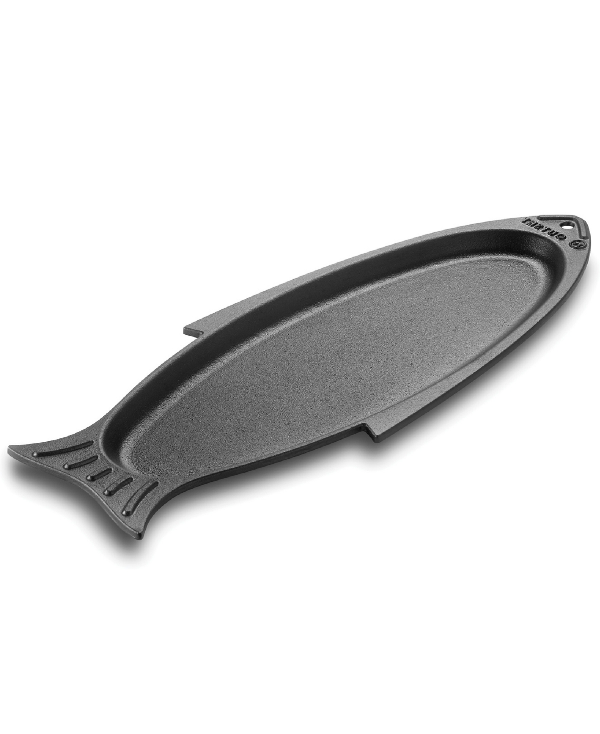 Outset Cast Iron 7.28" Fish Grill Pan In Gray