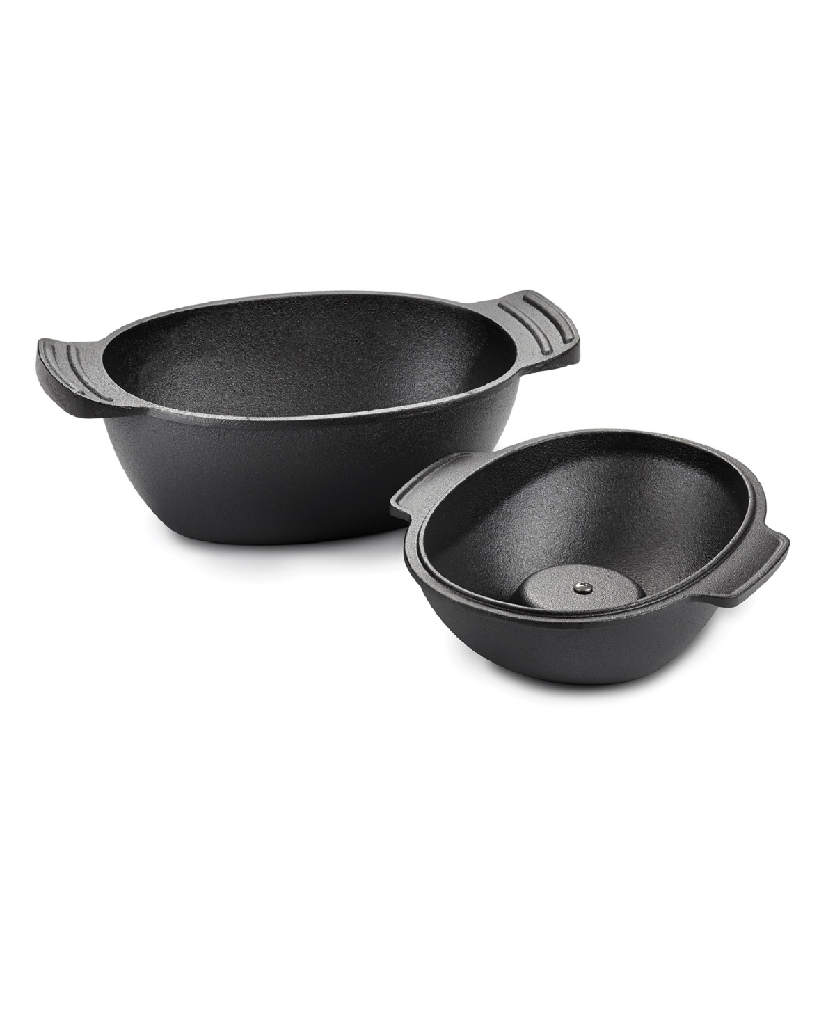 Outset Cast Iron 2.5-quart Mussel And Seafood Pot With Lid In Black