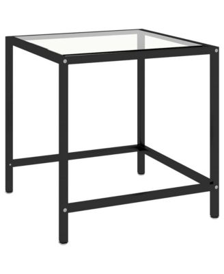 Tea Tables 2 pcs Tempered Glass Black