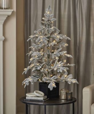 4' Artificial Jackson Flocked Pine Tree