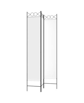 3-Panel Room Divider White 47.2"x86.6" Fabric