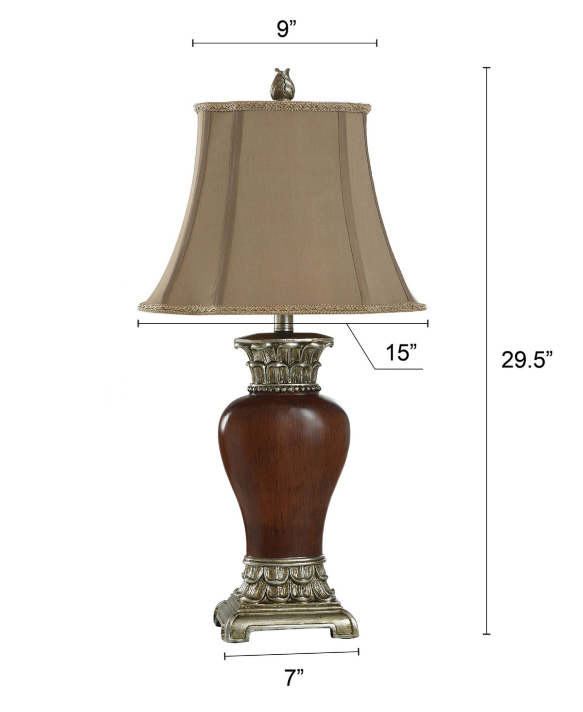 Shop Stylecraft Home Collection 30" Glass Traditional Table Lamp In Brown