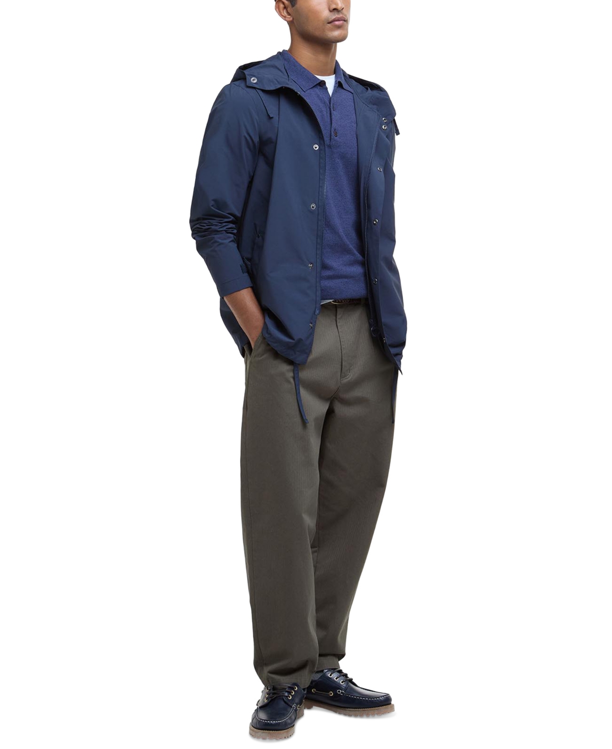 BARBOUR MEN'S QUAY SHOWERPROOF HOODED JACKET 