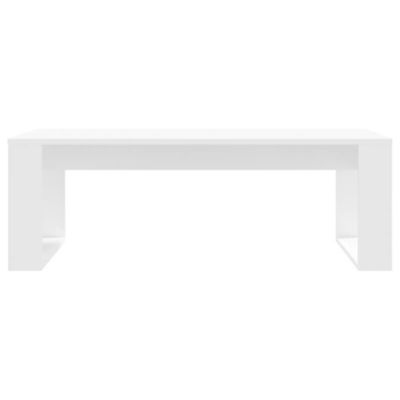 Medium Engineered Wood White Modern Coffee Table