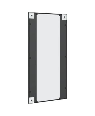 Wall Mirror Black 19.7"x39.4" Rectangle Iron