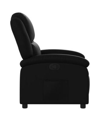 Recliner Chair Black Faux Leather