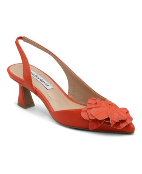 Женское платье Charles David Alias Slingback Low Heel, цвет: Коралловый