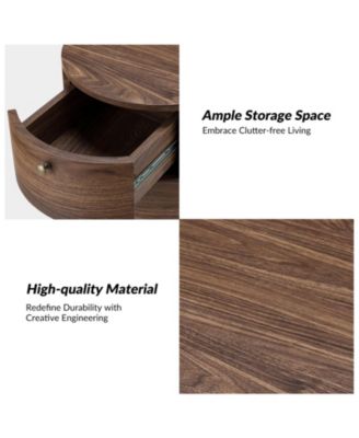 Cavinato Contemporary 26'' Tall Drum 3 - Drawer End Table with Metal Legs