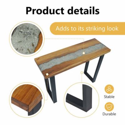 Console Table Teak 39.4"x13.8"x29.5"