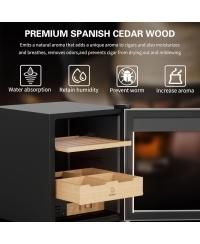 50L Electric Humidor, Cigar Humidor Cooler for 350 Cigars, Temperature and Humidity Control System