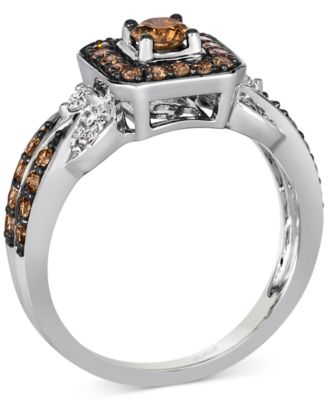 Chocolate Diamond&reg; (5/8 ct. t.w.) & Nude Diamond™ (1/8 ct. t.w.) Ring in 14k Vanilla Gold