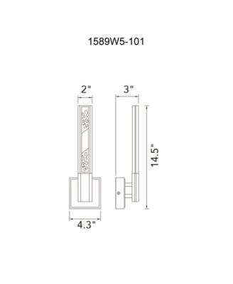 14.5" Metal Greta Integrated LED Wall Light