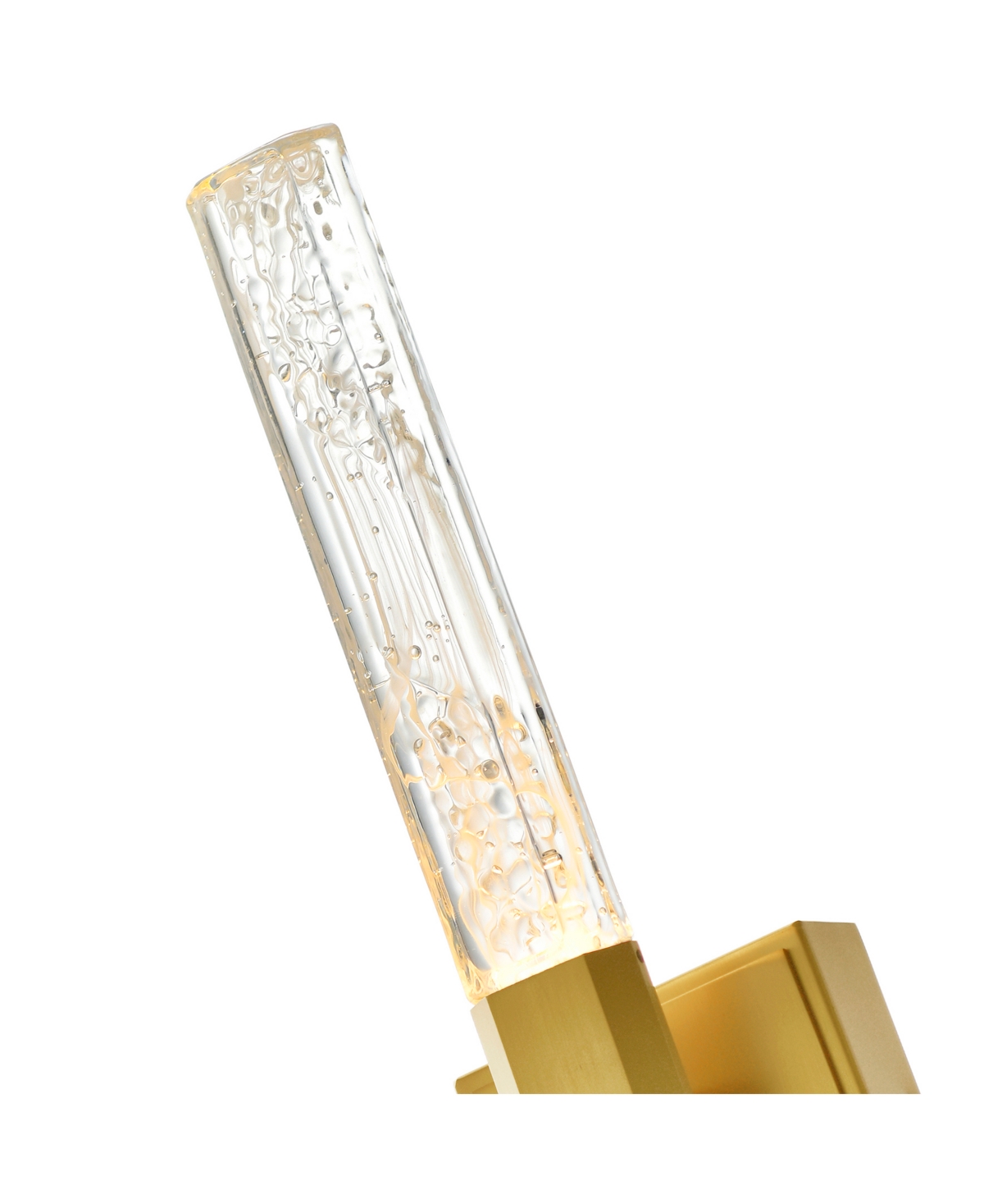 Shop Cwi Lighting 14.5" Metal Greta Integrated Led Wall Light In Brass
