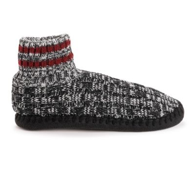 Men's Cuff Slipper Boots, Red Buffalo Check