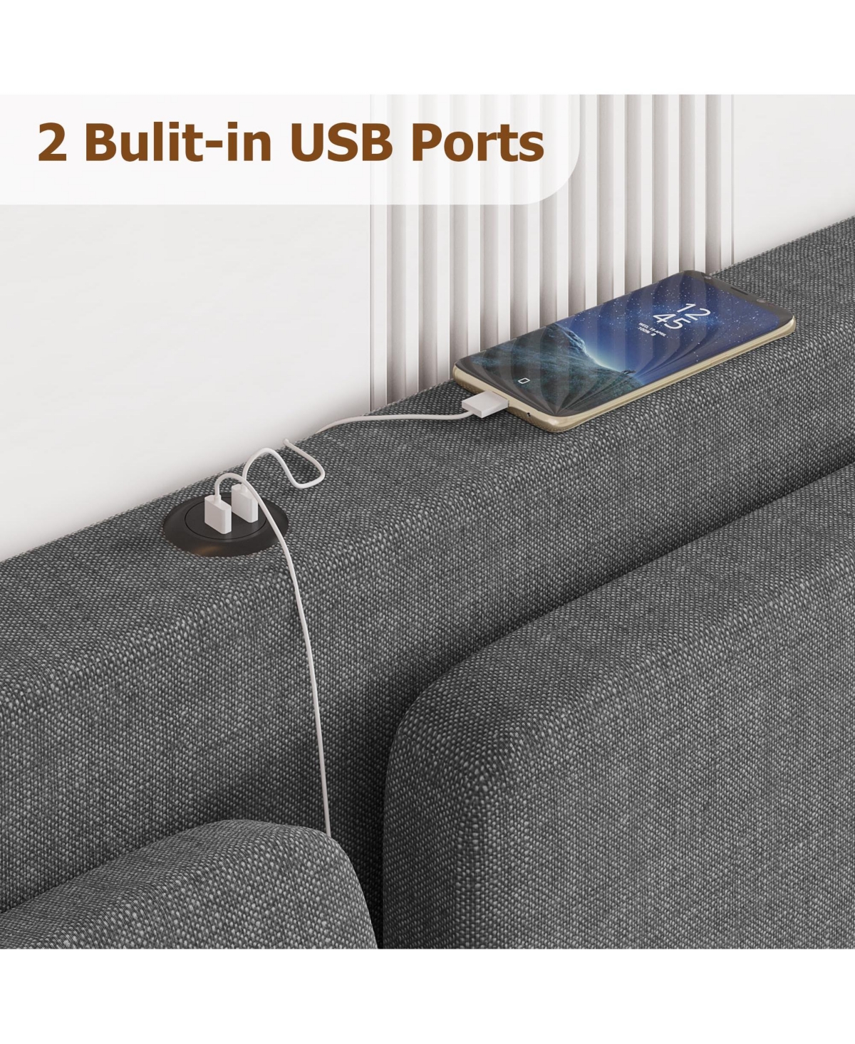 gaomon Queen Bed Frame with Usb Ports, Platform Bed Frame