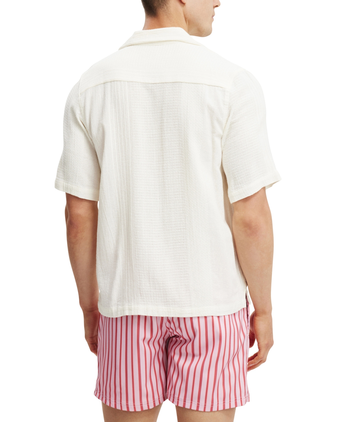 Shop Cotton On Men's Stretch Swim Shorts In Pink Retro Stripe