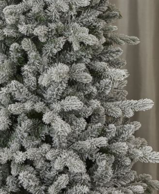 7' Artificial Palmetto Pine Flocked Tree