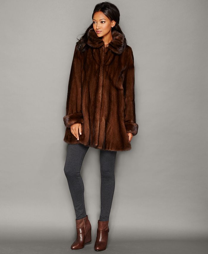 The Fur Vault Flared Mink Fur Coat Macy's