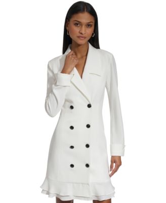Women's Chiffon-Hem Blazer Dress