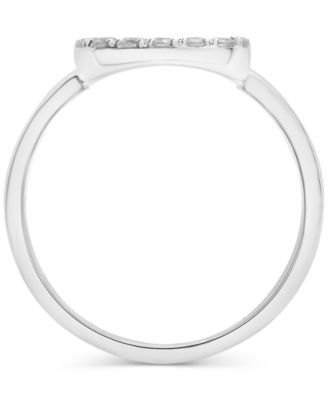 Diamond Open Rectangle Statement Ring (1/2 ct. t.w.) in 14k  Yellow or White Gold, Created for Macy's
