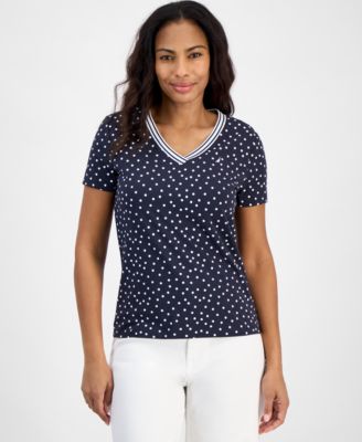 Nautica Women's Polka-Dot Rivera Top