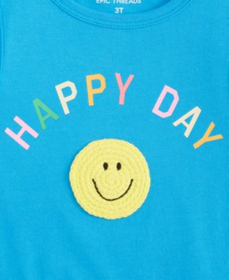 Toddler Girls Happy Day Ruffled Tank Top, Exclusively at Macy's