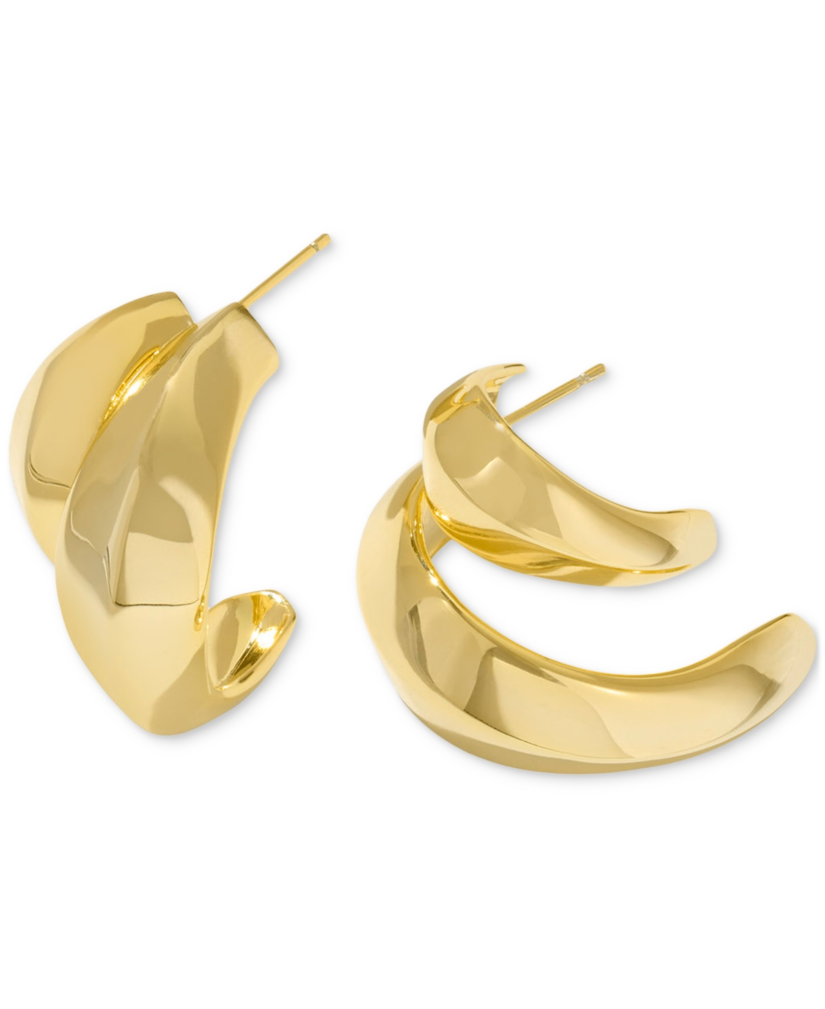 KENDRA SCOTT LIANA DOUBLE-ROW OPEN HOOP EARRINGS 