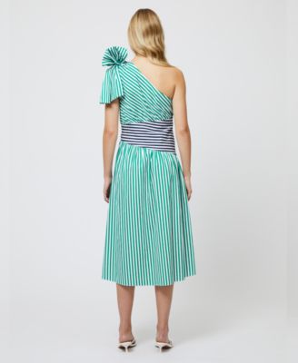 Women's Alexis Cotton One-Shoulder Striped Dress