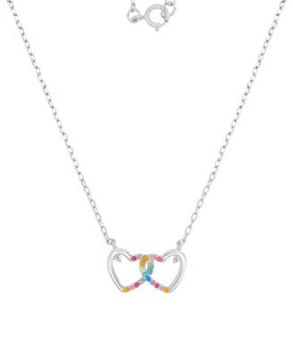 Macy's - Cubic Zirconia Multicolor Cactus 18" Pendant Necklace